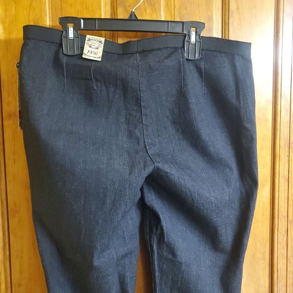 American Star 18W‎ Jeggings Women Dark Wash Blue 3D Stretch Denim Plus Size